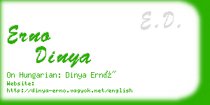 erno dinya business card